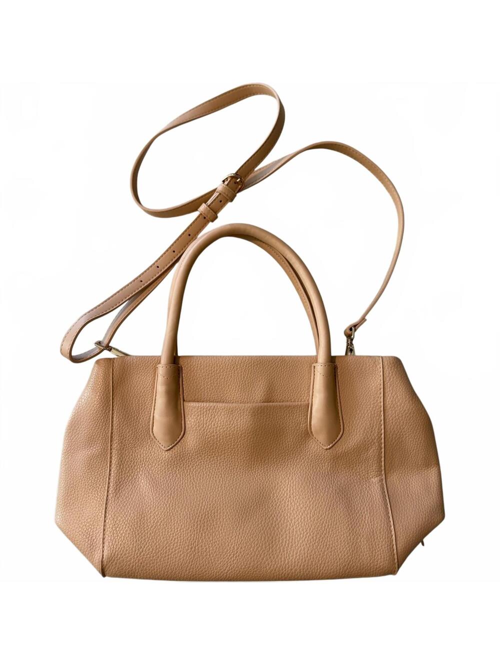 A New Day Tan Faux  Leather Women's Shoulder Bag Satchel